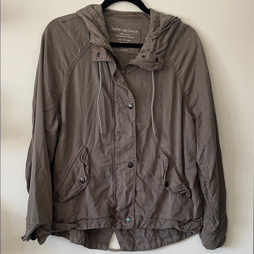 American Eagle Outfitters| Women's Utility Jacket in Muted Olive Brown|Small|GUC